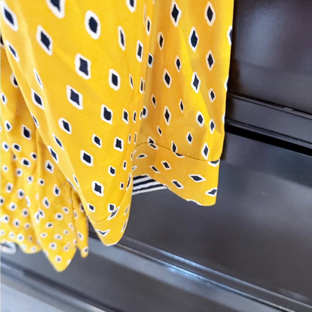 Chico's Yellow And Black Patterned Button Down Sh… - image 5